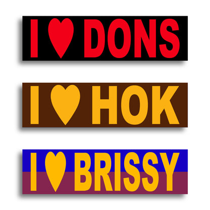 'I LOVE...' Footy Sticker