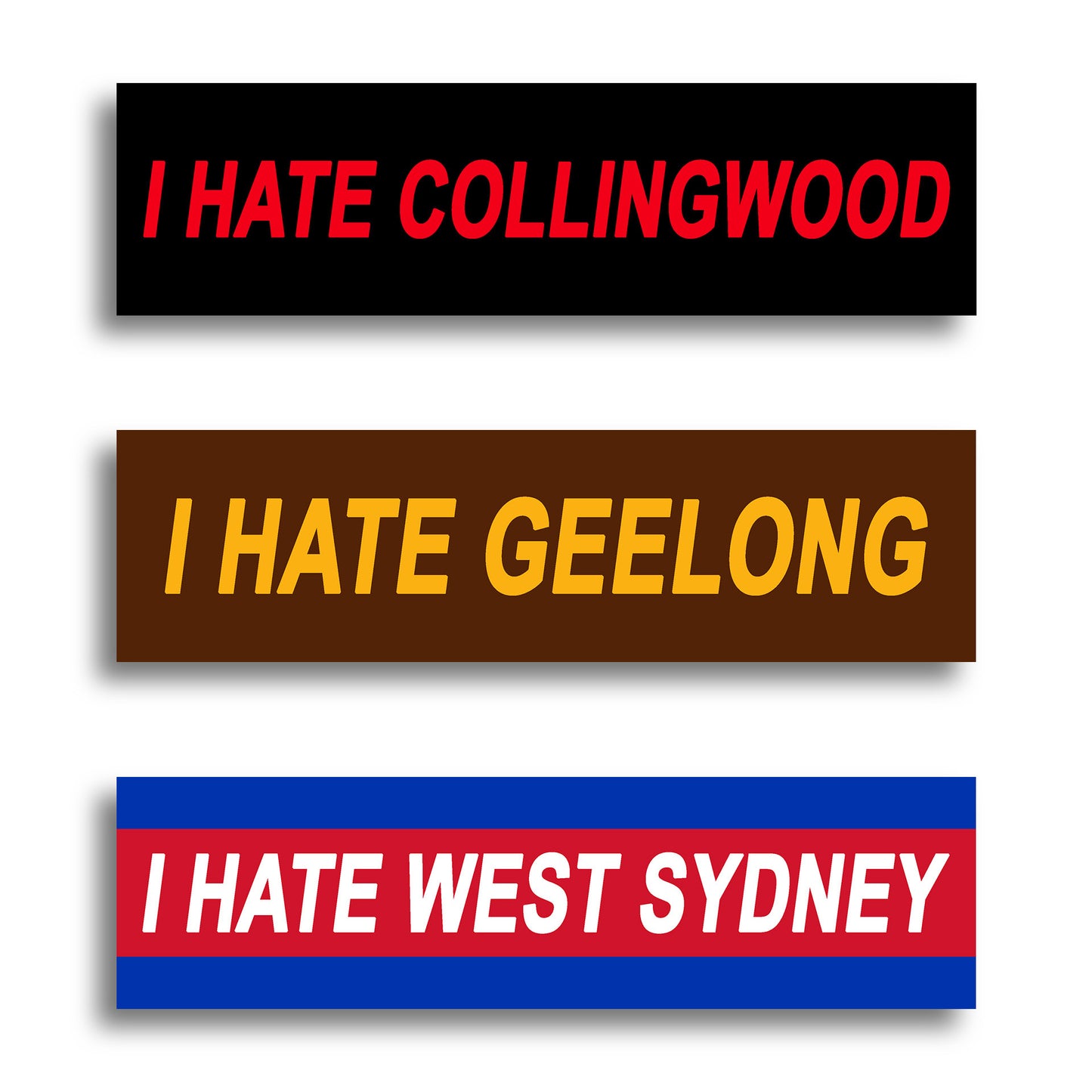 'I HATE ...' Footy Sticker