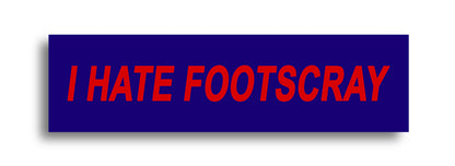 'I HATE ...' Footy Sticker