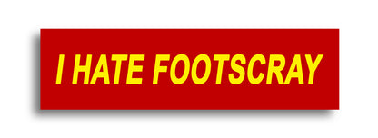 'I HATE ...' Footy Sticker